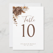 ボホエレガント素朴テラコッタテーブル番号カード (正面)