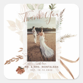 ボホエレガント素朴パンパス スクエアシール