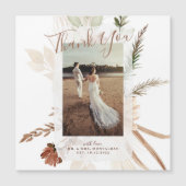 ボホエレガント素朴フローラパンパスサンキューカード (正面)