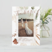 ボホエレガント素朴フローラパンパスサンキューカード セーブザデート (スタンド正面)