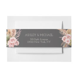 ボホエレガント素朴フローラボタニケ結婚のインビタ 招待状ベリーバンド