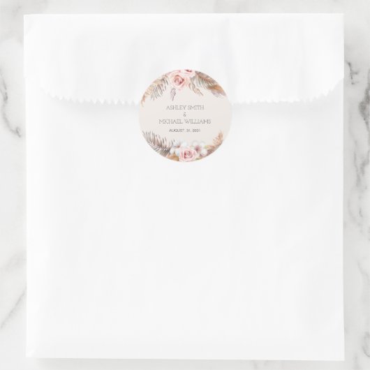 ボホエレガント素朴フローラボタニケ結婚ス ラウンドシール (バッグ)