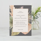 ボホエレガント素朴フローラボタニケ結婚ス 招待状 (スタンド正面)
