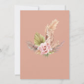 ボホエレガント素朴フローラボタニケ結婚ス 招待状 (裏面)