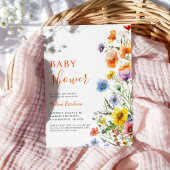 ボホエレガント素朴フローラ山花ベビーシャワー 招待状