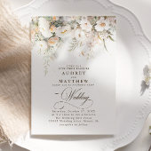 ボホエレガント素朴フローラ結婚ズ 招待状