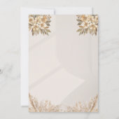 ボホエレガント素朴フローラ結婚式の日付を保存 セーブザデート (裏面)