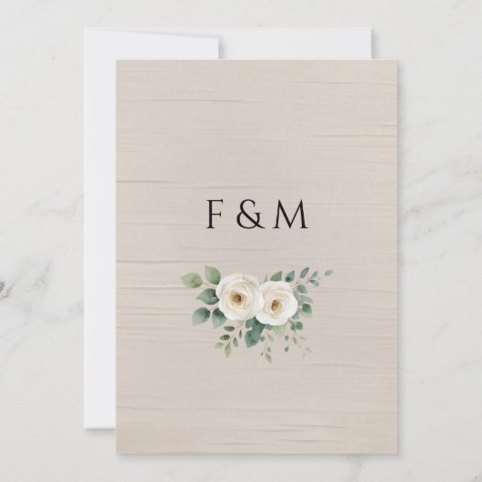 ボホエレガント素朴フローラ結婚式招待状 招待状 (裏面)