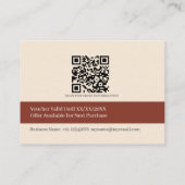 ボホエレガント素朴ブラウン秋フローラ 割引カード (裏面)