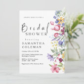 ボホエレガント素朴ワイルドフラワーブライダルシャワー 招待状 (スタンド正面)