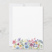 ボホエレガント素朴ワイルドフラワーブライダルシャワー 招待状 (裏面)