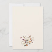 ボホエレガント素朴ワイルドフラワーモダン結婚ズ 招待状 (裏面)
