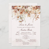 ボホエレガント結婚式招待状 招待状 (正面/裏面)
