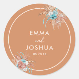 ボホエレガント自然フローラ結婚ズ ラウンドシール
