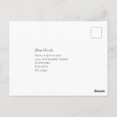 ボホエレガント花模様ユーカリ結婚式RSVP ポストカード (裏面)