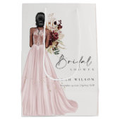 ボホエレガント赤面ズ結婚ガウンブライダルシャワー ミディアムペーパーバッグ (裏面)