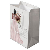 ボホエレガント赤面ズ結婚ガウンブライダルシャワー ミディアムペーパーバッグ (裏面アングル)