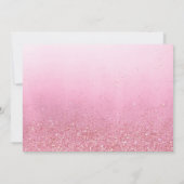 ボホエレガント赤面ピンクドレスフローラブライダルシャワー 招待状 (裏面)