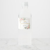 ボホエレガント赤面ピンクローズ金ゴールドティアラ15日 ペットボトルラベル (正面)