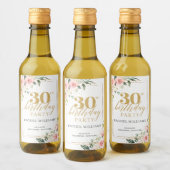 ボホエレガント赤面フローラ金ゴールドグリッターセージ緑 ワインラベル (ボトル)