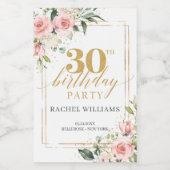 ボホエレガント赤面フローラ金ゴールドグリッターセージ緑 ワインラベル (シングルラベル)