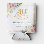 ボホエレガント赤面フローラ金ゴールドグリッターセージ30th 缶クーラー (正面)