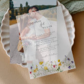 ボホエレガント野結婚花 ベラム紙招待状