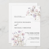 ボホエレガント野結婚花 招待状 (正面/裏面)