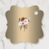 ボホエレガント金ゴールドと野結婚花 フェイバータグ (裏面)