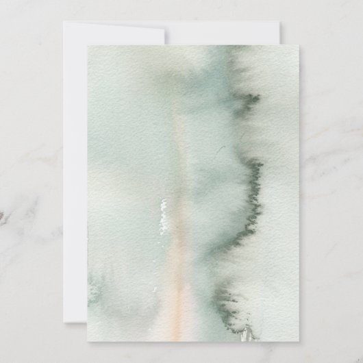 ボホエレガント金ゴールドグリッターグリーナリー誕生日 招待状 (裏面)