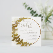 ボホエレガント金ゴールドバタフライリースブライダルシャワー 招待状 (スタンド正面)