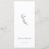 ボホエレガント金ゴールドフレームBW蘭ブライダルシャワー メニュー (裏面)