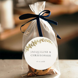 ボホエレガント金ゴールド蝶ロマン結婚ティック ラウンドシール