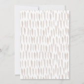 ボホエレファントスターズムーンベージュニュートラルベビーシャワー 招待状 (裏面)