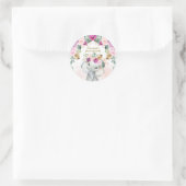 ボホエレファントトロピカル赤面紫フローラガール ラウンドシール (バッグ)