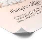 ボホエレファントベイビーシャワーおむつラッフルサイン ポスター (角)