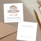 ボホエレファントベビーシャワーおむつラッフル エンクロージャーカード