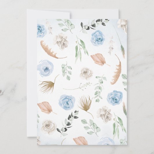 ボホエレファントベビージャーシャワー 招待状 (裏面)