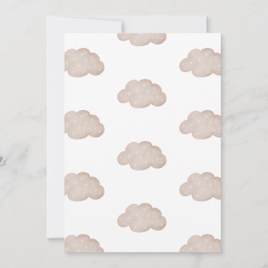 ボホエレファントホットエアバルーンベビーシャワー 招待状 (裏面)