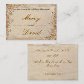 ボホエンゲージメント招待状カード エンクロージャーカード (正面/裏面)