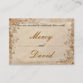 ボホエンゲージメント招待状カード エンクロージャーカード