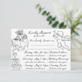 ボホエンジェルドルハンドドローシンプルドイベント 出欠カード (スタンド正面)