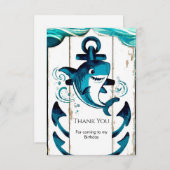 ボホエンチャントシャーク航海の誕生日 サンキューカード (正面/裏面)