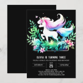 ボホエンチャントホース誕生日 招待状 (正面/裏面)