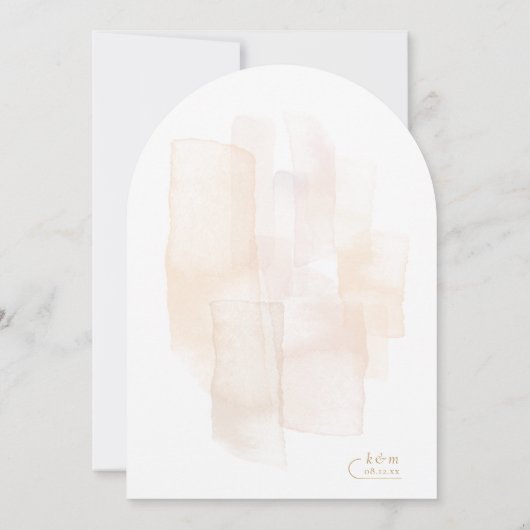 ボホオアシスブライダルシャワー赤面アーチID959 招待状 (裏面)