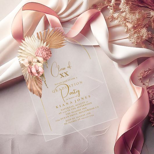 ボホオアシス卒業ID965 アクリル招待状