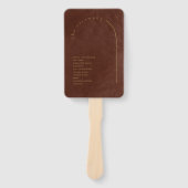 ボホオアシス結婚式 プログラムバーンドアンバーID959 ハンドファン (正面)