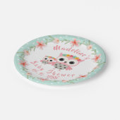 ボホオウルベビーシャワー紙プレート ペーパープレート (アングル)