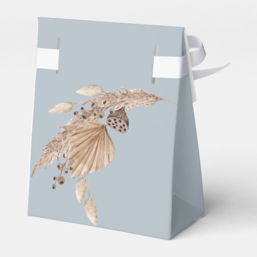 ボホオベビーほこりっぽいブルーバシネットベイビーシャワー フェイバーボックス (裏面サイド)