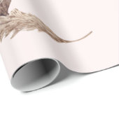 ボホオベビーブラウンピンクバシネパーソナライズされた ラッピングペーパー (ロールコーナー)